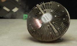Laser cleaning of aluminum auto-parts from oil products